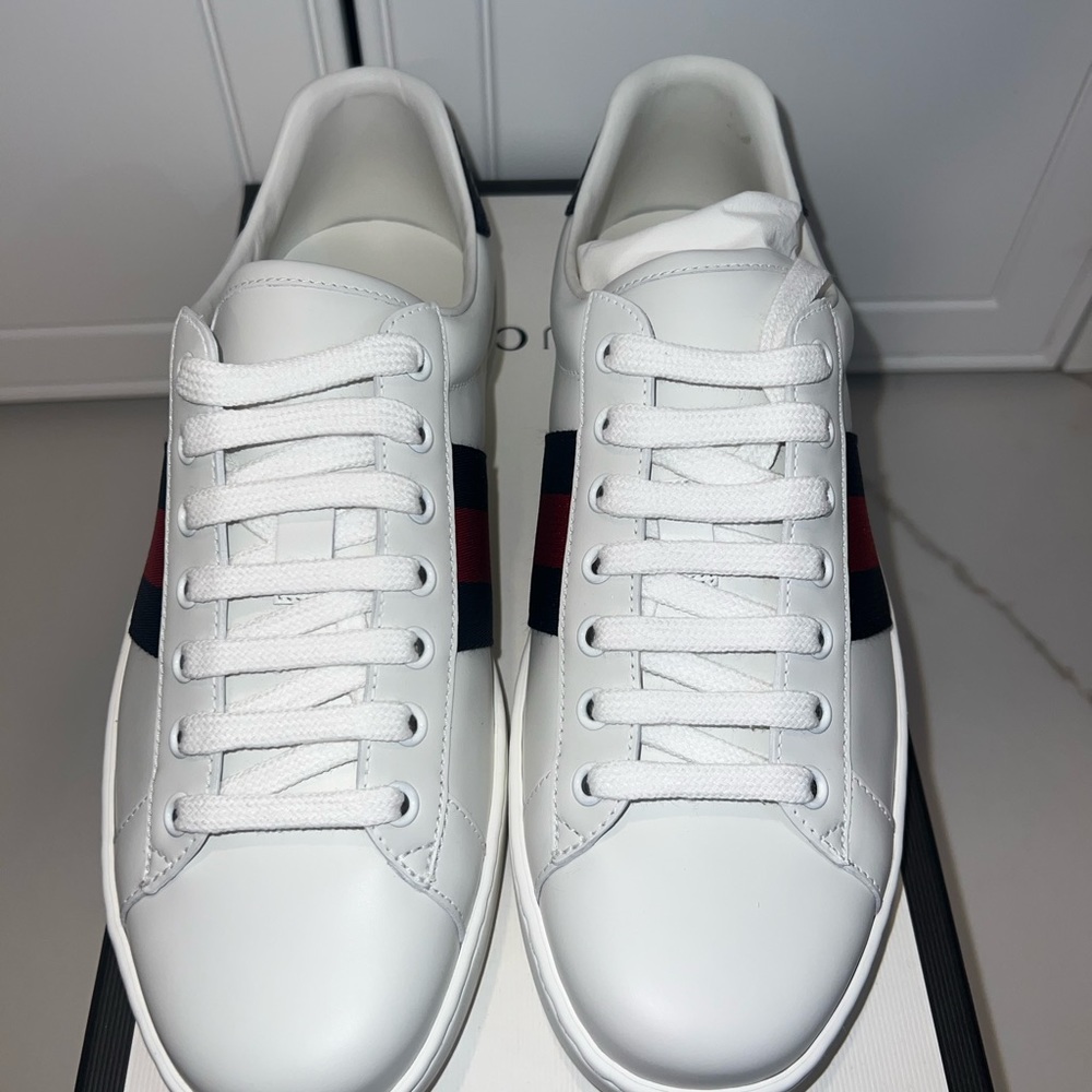 Gucci ace sneakers mens red and blue size7